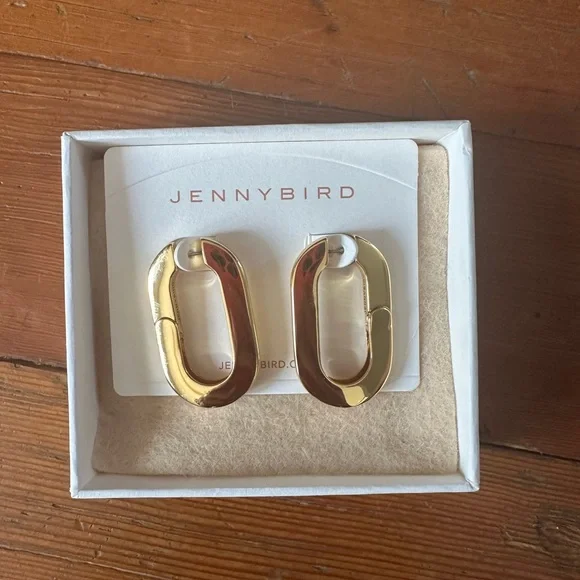 Jenny Bird Gold Mega U-Link Earrings - Picture 10 of 12